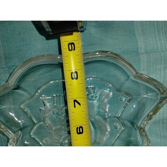 Gotham Holiday Traditions North Express Crystal Tree Treat Dish 8.5" with Santa - Picture 8 of 11